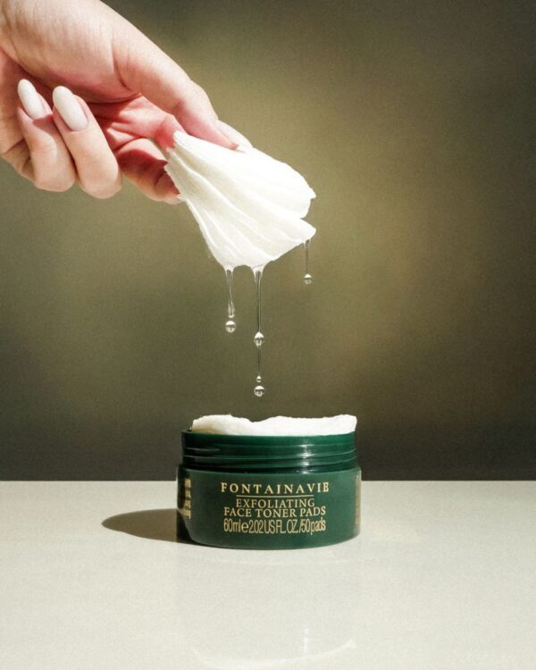 Fontainavie exfoliating face toner pads